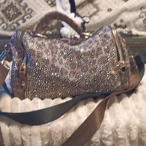 Elegant Brown Beaded Women's Bag, There Is A Matching Shoulder Bag In My Closet.